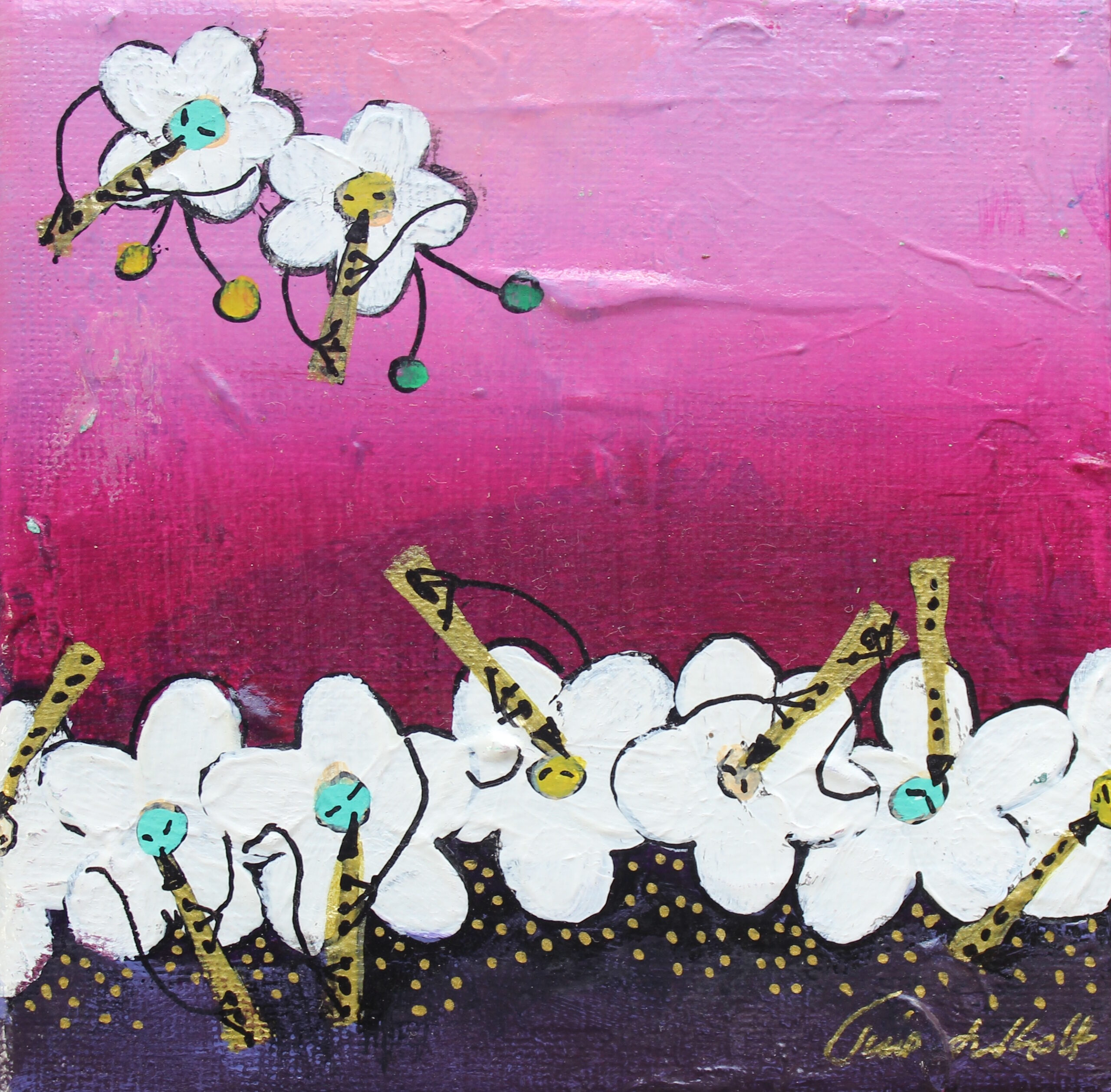 Violet Blomsterblæserbort 12 x 12 cm b